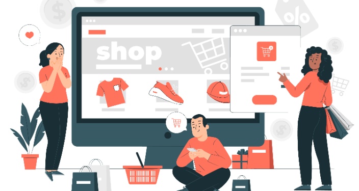 Ilustracija e-commerce web sajta